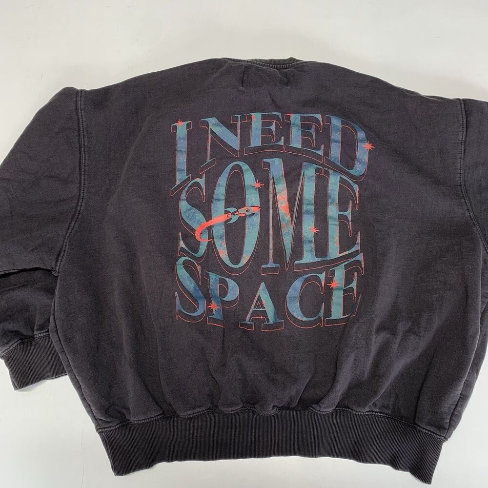 Urban Outfitters Wilder I Need Space Pullover Sweatshirt Sold Out Sz M Oversized - Picture 9 of 11